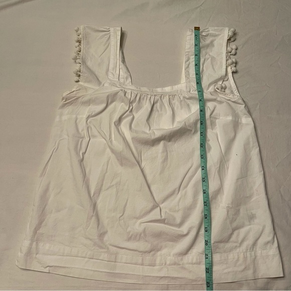 J. Crew Square Neck Cotton Poplin Cap Sleeve Top - Picture 5 of 12